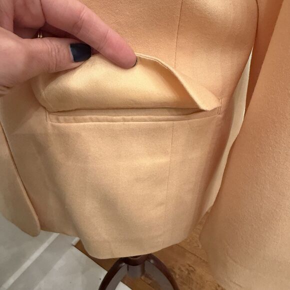 Appleseed's Vintage Wool Jacket Size‎ 14 Blazer Coat Butter Yellow - Picture 7 of 9